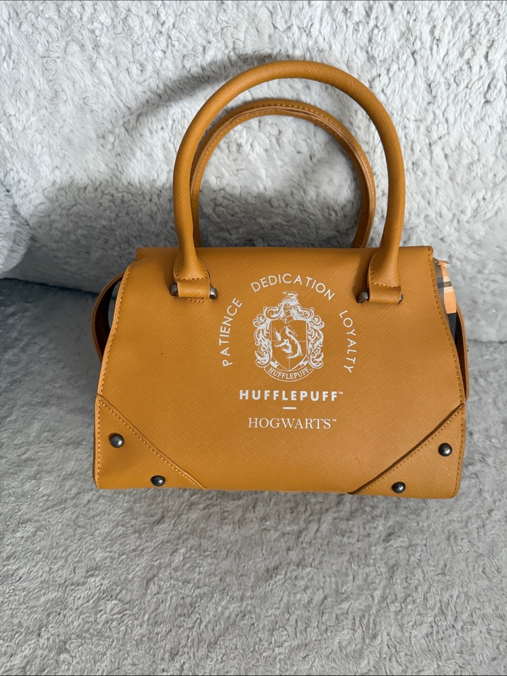 Mustard Yellow Dome Satchel Handbag with Top Handles